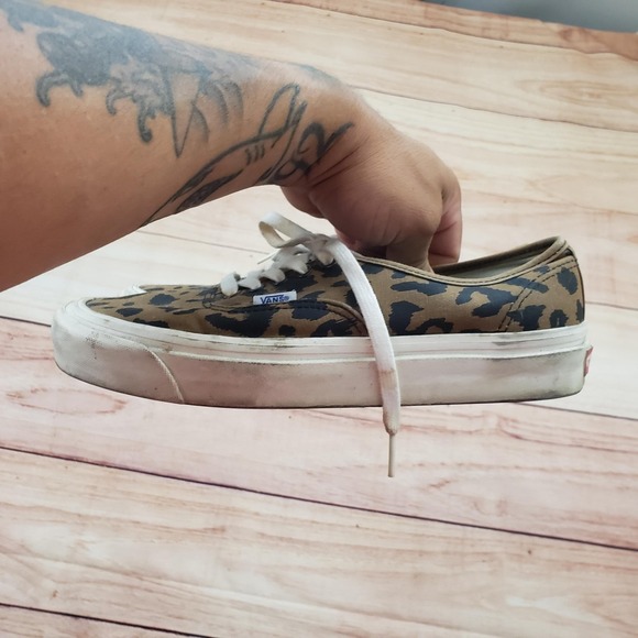 Vans Shoes Mens Size 9 Leopard Print UltraCush 44 Lace Up Canvas Skate Sneakers - Picture 5 of 10